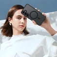 thumbnail image 4 of CASEFIV for Samsung Galaxy S25 Plus Case,with Magnetic Invisible Stand [Military Drop Protection] [Compatible with MagSafe] Shockproof Slim Translucent Anti-Slip Case,Black, 4 of 7