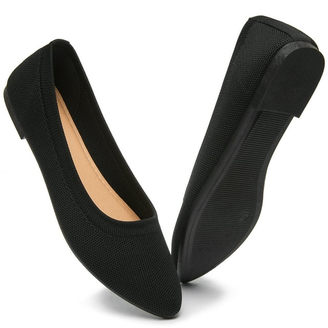 Women's Fashion Ballet Flats Pointy Toe Flats Mesh Casual Shoes for