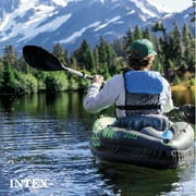 Intex Challenger K1 1 Person Inflatable Sporty Kayak w/Oars & Pump (2 Pack)