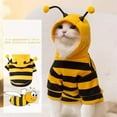 thumbnail image 5 of Niusricy Cat Autumn Winter Hoodie Clothes Small Pet Costume Bee Costume Outfits Funny Apparel, 5 of 9