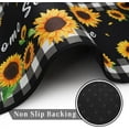 Sunflower Kitchen Rugs, Sunflower Decor for Kitchen, Black and White