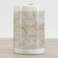 thumbnail image 2 of Marble Print Ceramic Toothbrush Holder, Mine Pattern Design Natural Fractures Realistic Stained Surface Art, Decorative Versatile Countertop for Bathroom, 4.5" X 2.7", Orange Sand Brown, 2 of 4