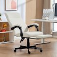 thumbnail image 2 of Vinsetto High-Back Office Chair Linen Computer Desk Chair Cream White, 2 of 6