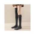 3 Pairs Women's Black Thermal Over The Knee Socks - Fleece Lined, 200 Denier, Winter Warm