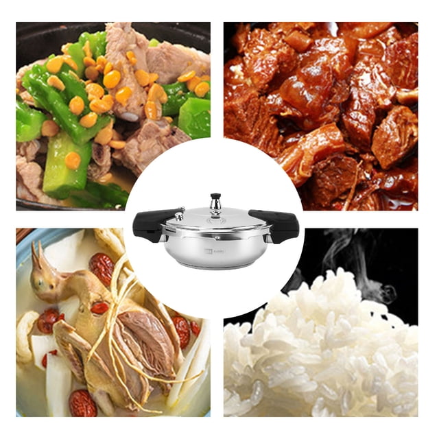 Stainless Steel Pressure Cooker, 80KPA Rapid Heat Conduction, Multifunctional Design for Electric Gas Stoves, Safety Valve