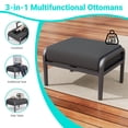 thumbnail image 5 of Sweecci 6 Piece Aluminum Patio Furniture Set with 5.1" Thick Cushions, Patio Conversation Sets with Ottomans, 3.3" Wide Armrests Outdoor Sectional Sofa Set for Porch, Backyard, Balcony,Dark Gray, 5 of 9