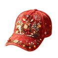 thumbnail image 3 of GrmtClth Snowman Christmas Baseball Cap Printed Trucker Hat Cute Winter Holiday Costume Accessory Adjustable Red Dad Hat for Adults Festival Wear, 3 of 7