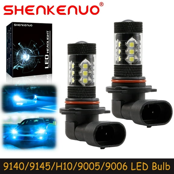 SHENKENUO For Toyota Corolla 2005 2006 2007 2008 - LED Fog Light Bulb,9005/9145/9140/9006/H10,8000K Ice Blue,Pack of 2,C19