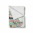 thumbnail image 2 of Saying Soft Flannel Fleece Throw Blanket, Colorful Lettering of Countries in Continent with Animals Art Print, Cozy Plush for Indoor and Outdoor Use, 50" x 70", Multicolor, by Ambesonne, 2 of 6