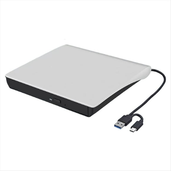 Grabadora de CD/DVD/RW Externa USB 3.0 Tipo C, Reproductor de DVD Portátil, Lector de Unidades Ópticas