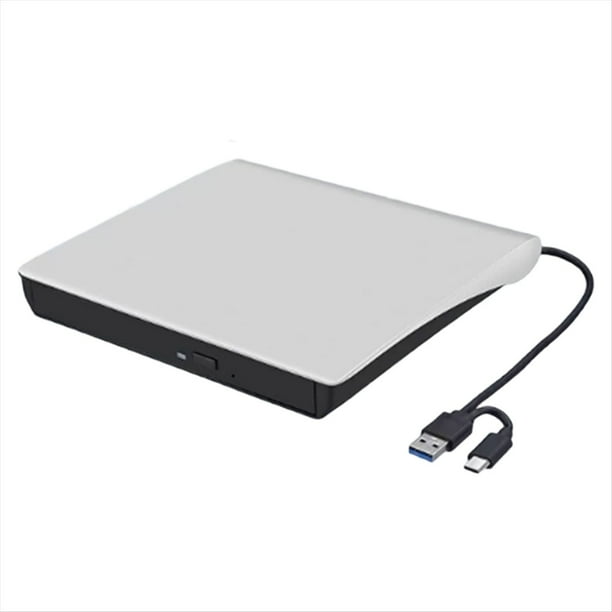 Grabadora de CD/DVD/RW Externa USB 3.0 Tipo C, Reproductor de DVD Portátil, Lector de Unidades Ópticas