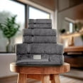 thumbnail image 3 of LUCIA MINELLI Towels Beyond - Luxury 6 Piece Turkish Cotton Towel Set - Highly Absorbent & Durable for Home & Spa Grey, 3 of 5