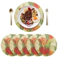 thumbnail image 5 of Ryvnso Tulip Floral Round Plate Mats Dining Table Placemat Set of 4 for Holiday Decoration, 5 of 7
