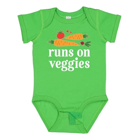 

Inktastic Vegetarian Runs on Veggies Gift Baby Boy or Baby Girl Bodysuit