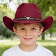 thumbnail image 2 of WXFAZCVU Western Cowboy Hats Cowgirl Hat for Kids Boys Girls Fashion Toddler Hat Size 3-18 Years, 2 of 4