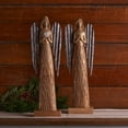 thumbnail image 2 of Melrose Carved Wood Angel Statue Set of 2, 2 of 2