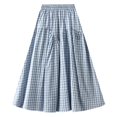 thumbnail image 2 of Fashionable Women's A Line Skirt Vintage High Waist Design Casual Everyday Wear For Spring And Summer Stylish Plaid Print Versatile And Comfortable, 2 of 2