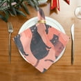 thumbnail image 2 of Napkin Satin Napkin 20*20Inchx1 Kitchen Towel Dinner Plate Towel Decorative Towel Napkin Tea Towel Suitable For Kitchen Table Black Cat, 2 of 8