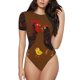 thumbnail image 1 of Balery Chicken Farm Animal Body de cuello redondo de manga corta para mujer Tops de manga corta Tops básicos-XX-Large, 1 of 6