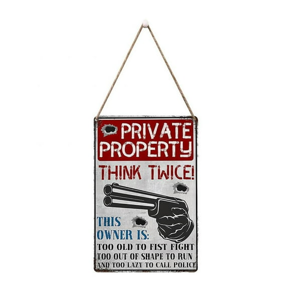 Binwennn Panneaux Vintage d'Avertissement Étiquette de Porte en Bois Décorations Suspendues Perles de Balançoire de Voiture sur Guirlande de Table de Noël Décorations Suspendues Ornement de Voiture Grand