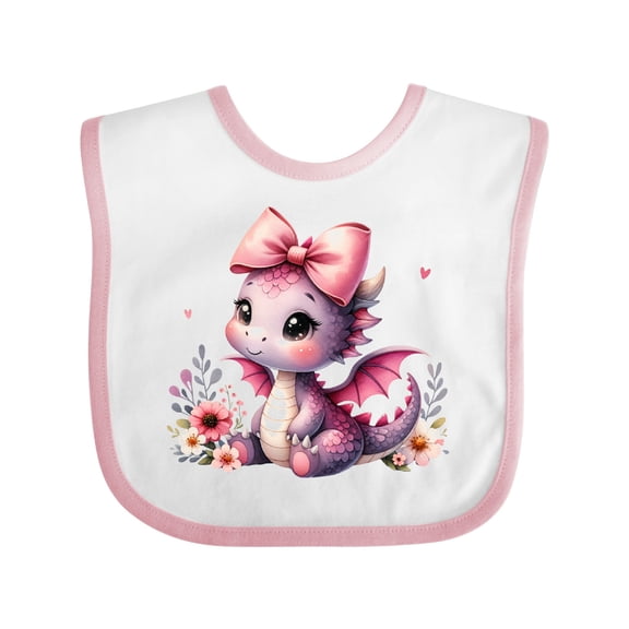 Inktastic Girls Baby Dragon Girls Baby Bib