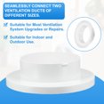 thumbnail image 3 of Uxcell 6 to 4 Inch Duct Reducer, 1Pcs ABS Air Duct Adapter HAVC Pipe Connector Dryer Vent Adapter Increaser Reducer for Inline Ventilation System, White (150mm to 100mm), 3 of 7