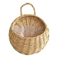 thumbnail image 2 of Clearance! Dusknt Wall Fence Hanging Planter Handmade Rattan Basket Hand Made Wicker Rattan Flower Basket Flower Pots Hanger Garden Decoration Indoor Outdoor Watering Hanging Baskets, 2 of 4