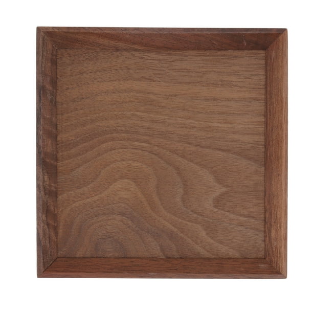 Bandeja De Madera Cuadrada Para Servir - 25x25x1.5 Cm, Para Fruta, Té, Cafés, Fiestas Y Decoración