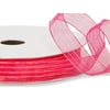 3 Unit Hot Pink Iridescent Sheer Ribbon, 5/8"x50 yards