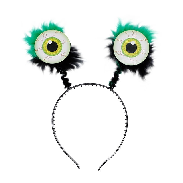 BIG SALE!Diadema aterradora para Halloween con ojos sangrientos,diadema hecha a mano con pelo peludo,tocado con forma de globo ocular,tocado para Cosplay de cumpleaños,disfraz para Cosplay