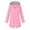 Pink, variant on Winter Blue Solid Raincoat Hooded Outdoor Rain Windproof Jacket Women’S Jackets Women'S Coat