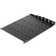 thumbnail image 3 of Rosewill 1U 19-Inch Universal Vented Rack Mount Cantilever Server Cabinet Shelf 14-Inches Deep Black, 2 Pack, 3 of 5