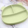 thumbnail image 1 of Kids Suction Plate Toddler Silicone Plate Soft Cartoon Bear Shape Portable Snack Fruit Plate Mat Plate, 1 of 8