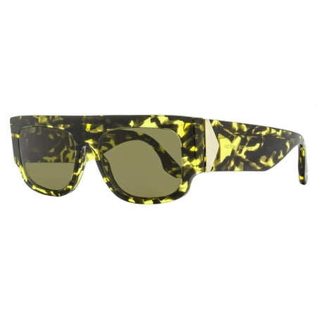 Victoria Beckham V Plaque Sunglasses VB666S 012 Yellow Havana 55mm