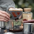 thumbnail image 3 of Pouring Coffee Filter Foldable Portable Stainless Steel Travel Rack Funnel Tool, 3 of 10