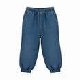 thumbnail image 4 of Fmbrln Womens Capri Jeans Summer Casual Elastic Waist Stretchy Denim Capri Pants with Pockets, 4 of 9