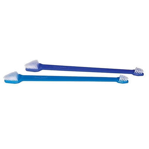 Dual End Dog Toothbrushes for Dogs Cat Pet Oral Dental Care Vet Shelter Bulk Too (2 Toothbrushes)