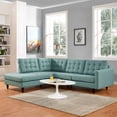 thumbnail image 2 of Sectional Sofa Couch, Light Blue, Fabric, Living Kitchen Cafe Bistro Hospitality Restaurant, Modern Contemporary HB33153, 2 of 8