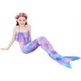 thumbnail image 4 of 5Pcs Girls Swimsuit Mermaid Tails for Swimming Princess Bikini Bathing Suit Set Can Add Monofin 4T 6T 8T 10T 12T High quality, 4 of 5