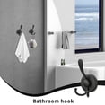 thumbnail image 2 of Suction Cup Hooks, Vacuum Power Heavy Duty Shower Hooks for Inside Shower, No Drill Towel Hooks for Bathroom Wall, Kitchen, Glass, Mirror, Tile to Hang Towels, Robes, Loofah, Black (2 Pack), 2 of 9