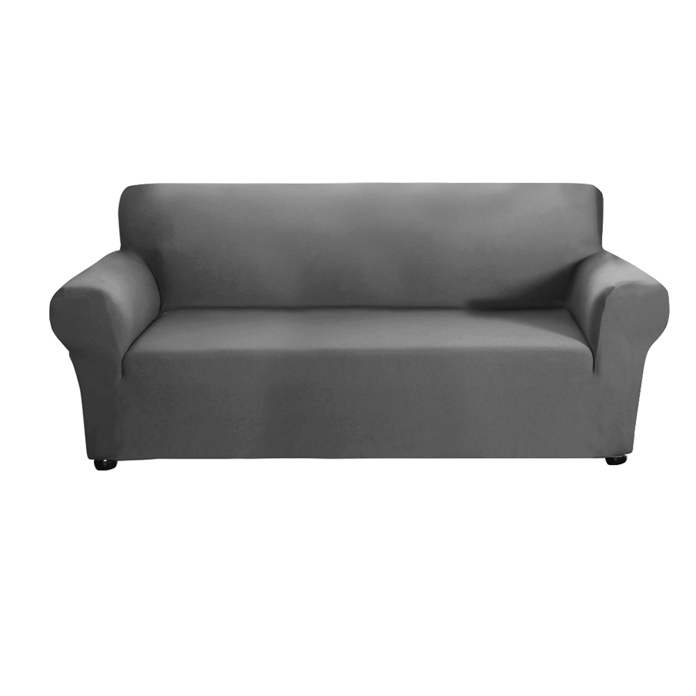 Wokaso 1Piece Stretch Solid Sofa Slipcover Couch Cover, Gray