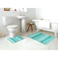 thumbnail image 4 of Xecao Teal Turquoise 2-Piece Vintage Seamless Anti-Skid Mat Set, featuring a stylish pattern for a safe and elegant toilet rug experience, 4 of 6