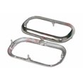 thumbnail image 1 of Pair Brass Chrome Front Parking Light Surround Bezel Land master Ambassador, 1 of 5