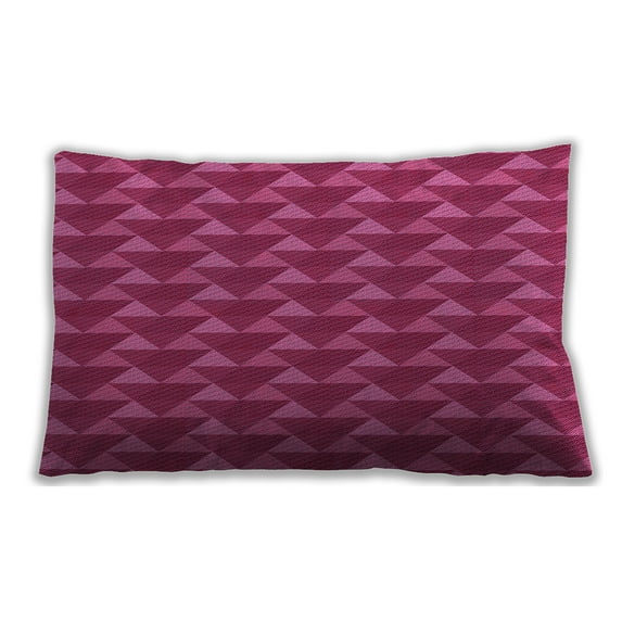 Ahgly Company Patterned Outdoor Rectangular Neon Pink Lumbar Throw Pillow, 13 inch by 19 inch