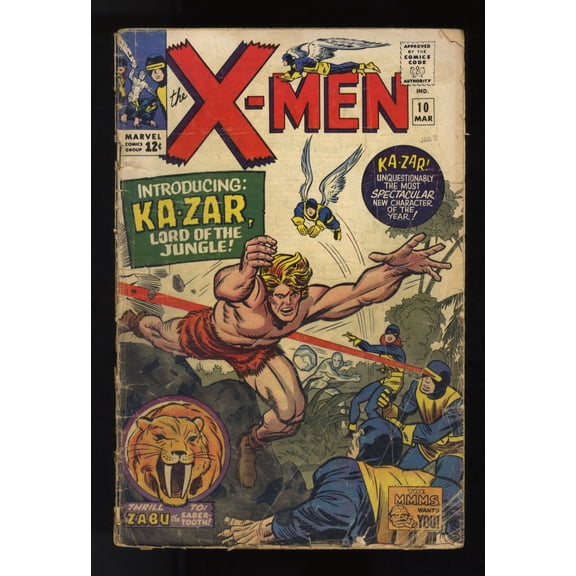 Collectible X-Men #10 GD- 1.8 1st App Silver Age Ka-Zar! Stan Lee Script! Comic Book