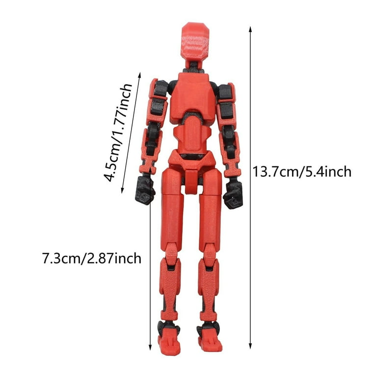 Robot Action Figure 3D Printed with Full Articulation for Stop