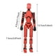 thumbnail image 2 of Qingsi Robot móvil multiarticulación, modelo de cuerpo humano impreso en 3D, juguete de PVC, modelo de cuerpo completo, Robot móvil, decoración de escritorio, 2 of 2