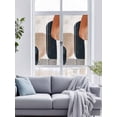 thumbnail image 4 of Non-Adhesive Static Cling Window Tint, Boho Middle Century Window Privacy Film Frosted, Abstract Modern Color Block Geometric Insulated Windows Frosted Films for Living room, 35.4 x 78.7 Inches, 4 of 9