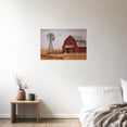 thumbnail image 4 of ZHONGYUTONG Rustic Red Barn Wall Art Country Landscape Windmill Picture Farmhouse Scenery Canvas Wall Decor for Living Room Bedroom Home Frame (20.00" x 30.00"), 4 of 5