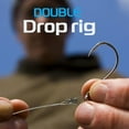thumbnail image 4 of Double Drop Saltwater Fishing Rig – Mono 2 Hook Bottom Rigs with Swivels & Snaps, Pre-Tied Surf Pier Boat Leader Line for Snapper, Bass, Mackerel, Catfish, 4 of 7